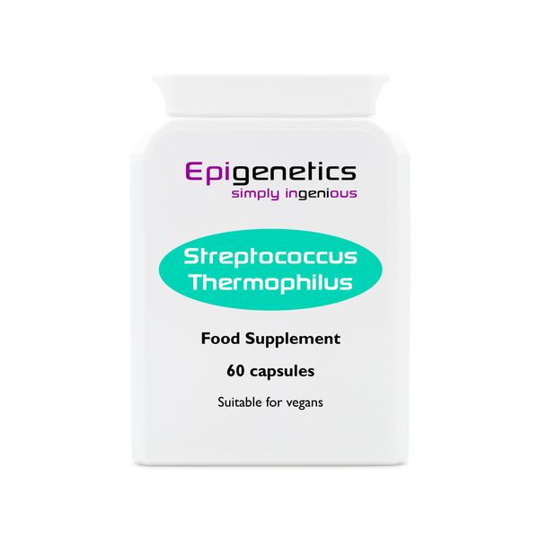 Streptococcus Thermophilus | 5 Billion CFU Probiotic + Jerusalem Artichoke Prebiotic (Inulin) | 60 Vegan Delayed Release Capsules UK Made | 2 Month Supply