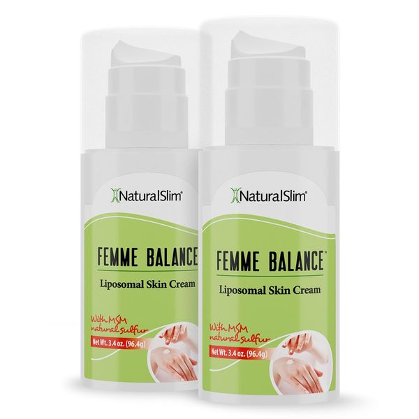 NaturalSlim Femme Balance Progesterone Cream Natural Balancing Skin Cream 2-Pack