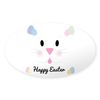 CafePress Happy Easter Sticker Sticker (Oval 50 pk)