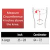 Hinged Knee Brace Adjustable Wraparound Open Patella Support Neoprene (XLarge)