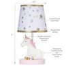 Rainbow Unicorn Lamp with Shade & Bulb