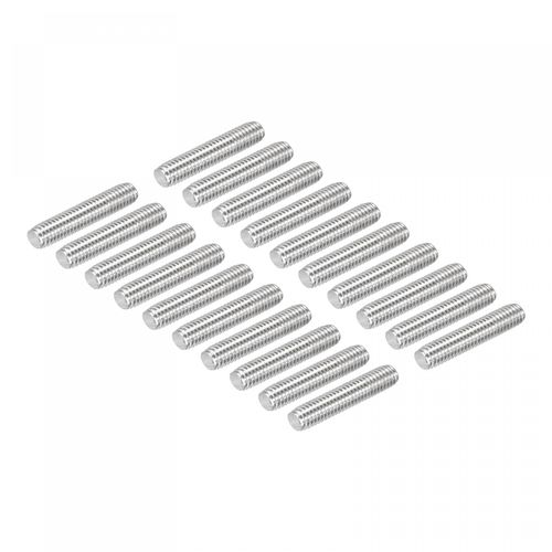 sourcing map 20 Pack M6 x 30mm Fully Threaded Rod 304 Stainless Steel Right Hand Threads Rod Bar Studs Clamps and U-Bolts