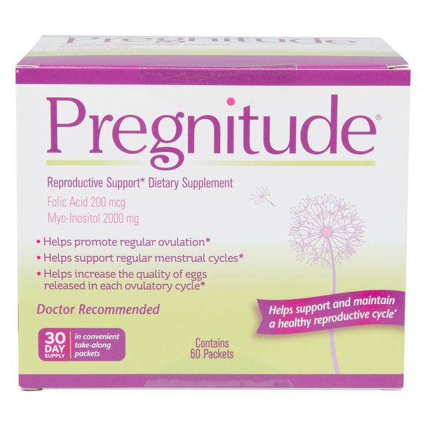 Pregnitude Reproductive Dietary Supplement - 60 Fertility Support Packets - Can Promote Regular Ovulation, Menstrual Cycles, and Increase Quality of Eggs