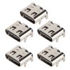 Annadue 5PCs Replacement Charging Port Assembly for PS5 Controller, Repair Part USB C Adaptor Charger Socket