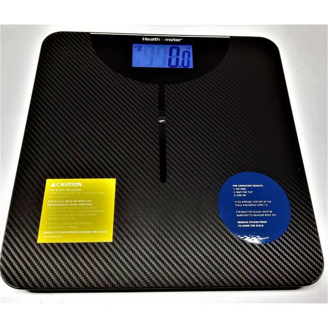 Health o meter LCD Carbon Fiber Digital Body Weight Scale, 400lb Capacity