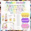 Generic Easter Party Decorations, Happy Easter Decorations Set Include Easter Cake Toppers, Bunny Easter Balloons, Happy Easter Banner for Spring Easter Themed Party Supplies
