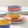 Ceramic Dinnerware Sets for 6, 24 Piece Plates and Bowls Sets, Highly Chip and C