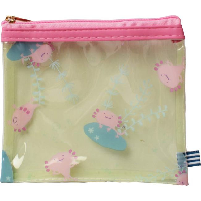 Friends Hill IS-162-67 Flat Pouch, S, Sui Chu Wupan, Pink, 4.5 x 5.3 inches (11.5 x 13.5 cm), Clear Pouch, Coin Purse, Seal Case, Woopa