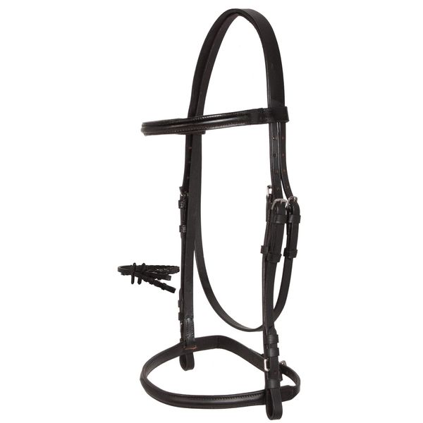 Acerugs Brown Black Raised Horse English Bridle Stitched (Black)