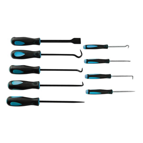 Laser 6382 Pick Hook and Scraper Set 9pc