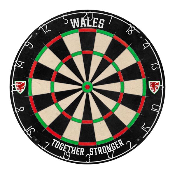 Darts Corner Officially Licensed Wales FA Crest Dartboard | Professional Level (DB146)