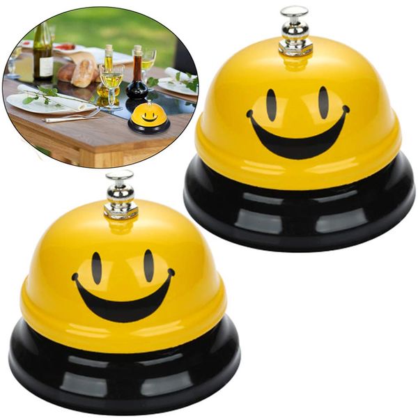 Xinlie Call Bell Service Bell Service Call Bell Counter Bell Desk Service Ringing Call Bell Hotel Counter Desk Bell Ring Bar Ring Desk Bell for the Kitchen Restaurant Classic Concierge Use(2 Pieces)