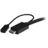 StarTech.com USB-C HDMI Cable Adapter - 6 ft / 2m - 4K - Thunderbolt Compatible - HDMI / USB C / Mini DisplayPort to HDMI Cable