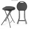 Portable Folding Stools ,Plastic Foldable Stool ,300lbs Capacity ,2-Pack Black