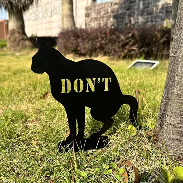 JXCBXJ Cat Garden Decor Metal Stake,Black Cat Silhouette Garden,Yard Decor Art Lawn, Ideal Yard, Garden, Lawn Decor, Animal Outdoor Decorations.