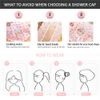 YOFASEN Shower Cap - 3 Pack Shower Hat Double Layers Bath Caps Waterproof Elastic Band Bath Kitchen Cap Bathing Hair Cap