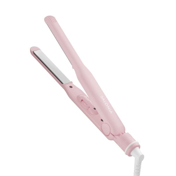 SALONIA SL-004SUR Hair Straightener [Universe Rose] 0.6 inch (15 mm) Iron for Overseas Use, Heat Resistant Pouch Included, Minimum Start-up Approx. 30 Seconds, 120°C - 230°C