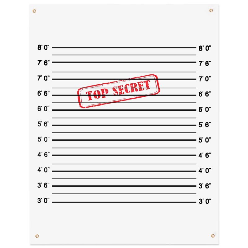 35.4 x 47.2In Secret Agent Mugshot Backdrop Murder Mystery Party ...