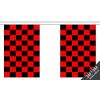 Red and Black Check Bunting (30 flags) 9m