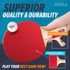 JOOLA Family Premium Table Tennis Bundle Set - 4 Regulation Ping Pong Paddles, 10 Training 40mm Ping Pong Balls, and Carrying Case - For Training and Recreational Play - Indoor and Outdoor Compatible