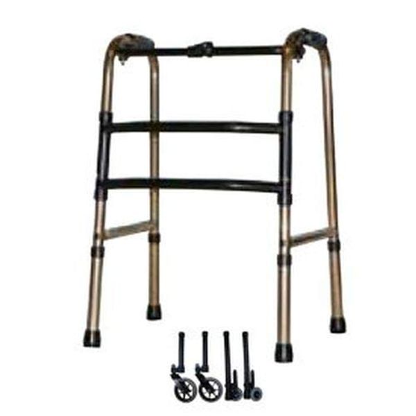 C2021MR-BR 663017 Folding Walker with Wheels MR Bronze