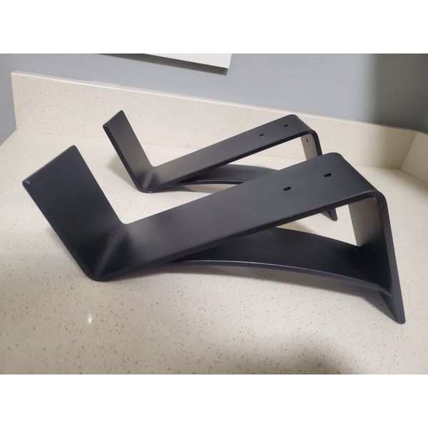 Fireplace Mantel Bracket Black Coated Steel by Farmhouse Industrial Co 10x4x6