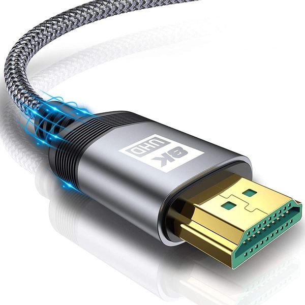 AviBrex 8K HDMI 2.1 Kabel 3M, Ultra HD 48Gbps Ethernet High Speed 8K@60Hz, 4K@120Hz,HDCP 2.2 & 2.3, UHD HDR 10+,Vision, 3D, VRR, Kompatibel mit PS5/4/3,8K Gaming, TV, Blu-ray-Player, Projektor