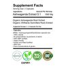 Ashwaganda Root Pure Extract Organic 100 Capsules 5:1