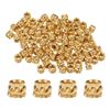 uxcell 50pcs M2.5 Thread Insert Brass Heat Set Insert M2.5x3mm OD 4mm New Ring Insert Nuts 3D Printed Brass Nuts Female Thread Insert Nuts