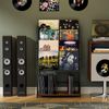 5-Tier Vinyl Record Storage Stand Holder with Display Shelf Black