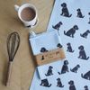 Sweet William Designs Black Cockapoo/Labradoodle Tea Towel