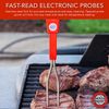 Digital Meat Thermometer Fork for Grilling & BBQ with Ready Alarm, Pro Temp Poin