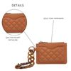 JEN & CO. Rhodes Vegan Quilted Bangle Wallet (Brown)