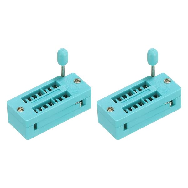 PATIKIL Universal IC Test ZIF Socket 14 Pin 2.54mm Pitch for Microcontroller, Chip, Breadboard, Program IC's, 2 Pack