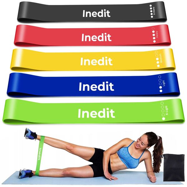 Resistance Bands - Exercise Band (Set Of 5) For Women And For Men - For Fitness With 5 Varying Levels Of Resistance – Carrying Case inclued – Multicolors