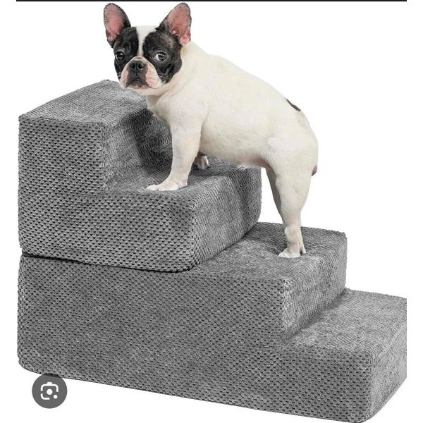 KASSELY multifunctional Dog Stairs, Detachable Pet Stairs 4-step Memory Foam