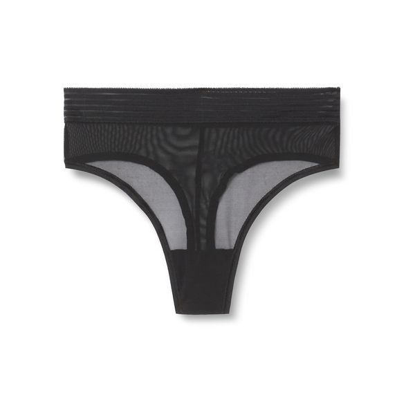 Triumph Damen Tempting Sheer Highwaist String Briefs, Schwarz, M EU