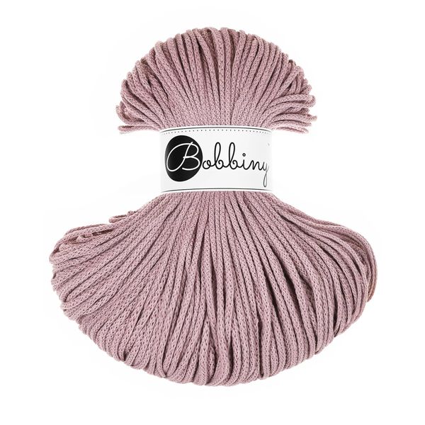 Bobbiny Junior 3 mm geflochtene Makramee-Schnur (malve) 100 m