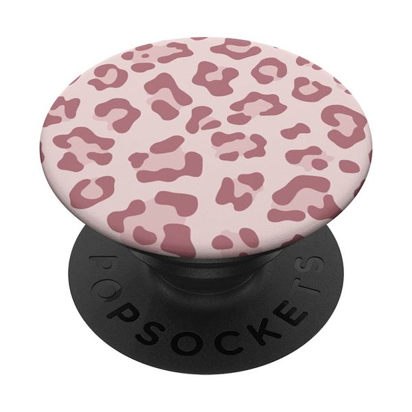 Dusty Rose Pink Leopard Cheetah Print Animal Pattern PopSockets Swappable PopGrip