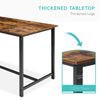 🚜3 Piece Kitchen Table Set Dining Table and Chairs for 2 Metal and Wood Rustic