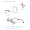 HEEYYOK Mens Reading Glasses Rectangular Frame Readers Glasses For Men +1.75 Spring Hinge Black Grey Blue Tortoise