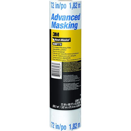 3M Hand-Masker Advanced Masking Film - 1 Roll 1,82 m x 27,4 m - Protects Surfaces from Paint Splatters