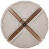 Custom Leathercraft1154 4-Inch High, Full-Round Bucket Tray,Cream White