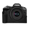 Canon EOS R50 Camera Half Case BEADY Camera Case PU Leather EOS R50 Hand Grip Protective Cover Black