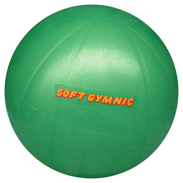 GYMNIC Small Balance Ball, New Soft Gymnik, No Surface Uneven Surface, Green, Maximum Diameter 9.1 inches (23 cm), Includes Special Booklet