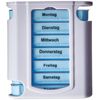 Osma pill/tablet box, 13 cm x 11 cm x 4 cm, week schedule