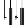 2PCS Bathroom Light Pull Cord 6*1.2cm Light Pull Handle with 150cm Light Pull Cord Extension Black Light Switch Pull Cord String Handle Connector for Bathroom Toilet Light Ceiling Light Fan Switch