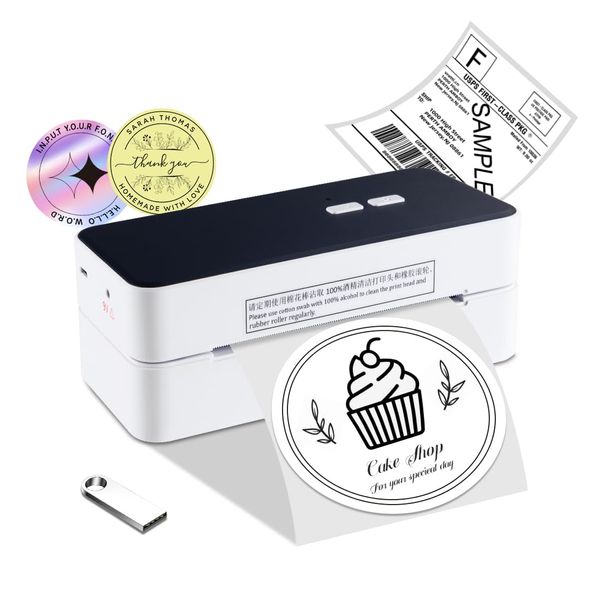 vretti Label Printer USB, DHL Label Printer, Shipping Labels Printer, Label Printer 4 x 6 for Small Business, Label Printer DHL Compatible with Amazon, Etsy, Ebay,UPS,USB Supports Windows/Mac