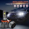 9005+H11+H11 LED Headlights Combo High Low Beam+Fog Light Conversion Kits 6Pcs
