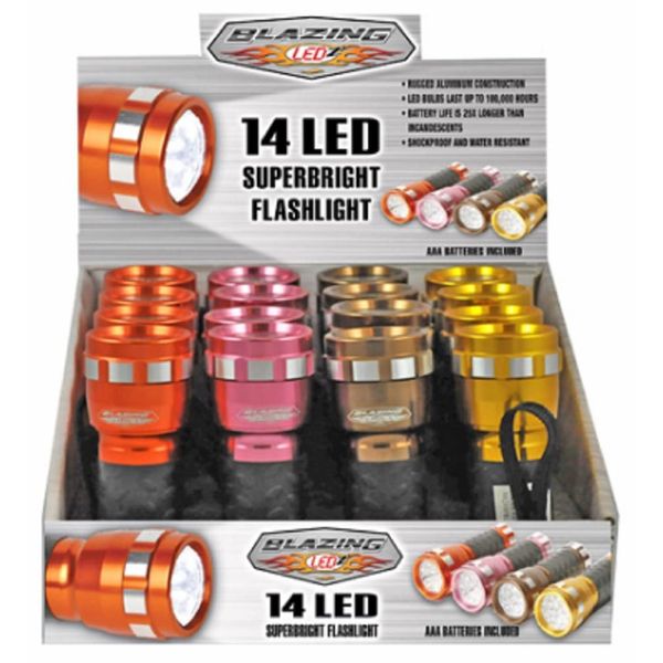 GROVE Blazing LEDZ 14 LED 85 lumens Assorted LED Flashlight AAA Battery